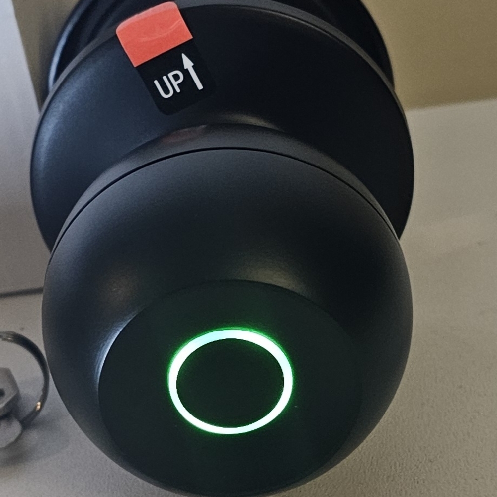 Black Smart Door Lock with Green LED